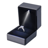 Caja Anillos Regalo Compromiso Estuche Con Luz Led Elegante 