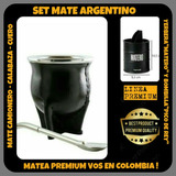 Premium!mate Camionero+bombilla Pico De Rey +yerbera Matero 
