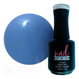 Gel Color Esmaltado Permanente Nail Pro 257 Celeste Azul