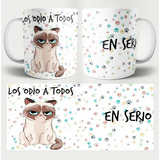 Taza Cerámica Personalizada Los Odio A Todos En Serio!!!