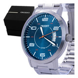 Relógio Orient Masculino Azul Prova D'agua Original Barato