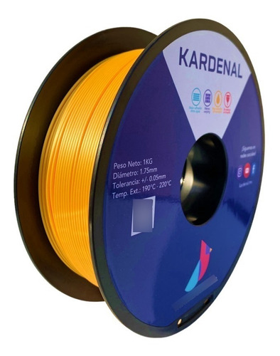 1 Kg 1.75mm Filamento Pla Premium Kardenal Color Dorado