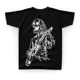 Camiseta Camisa Caveira Esqueleto Guitarra Guitar Skull