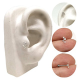 Piercing Tragus Cartilagem Cobra Prata 925