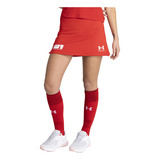 Falda Federación Hockey  Local  Mujer Rojo Under Armour