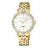 Citizen Women's Quartz Gold Tone Steel El3042-84a Color De La Correa Oro Color Del Bisel Oro Color Del Fondo Oro