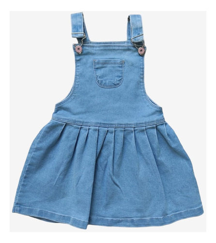 Vestido Jeans Kids Jardineira Moda Infantil Blogueira Luxo