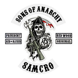 Parches Sons Of Anarchy Chaleco Motoquero Parca Muerte Soa