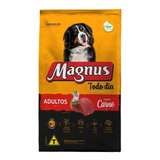 Alimento Magnus Premium Todo Dia Para Cão Adulto De Raça Média E Grande Sabor Carne Em Sacola De 15kg