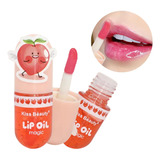 Lip Oil Magic Kiss Beauty Gloss Labial Brillo Aroma 3pz F Color Rosa
