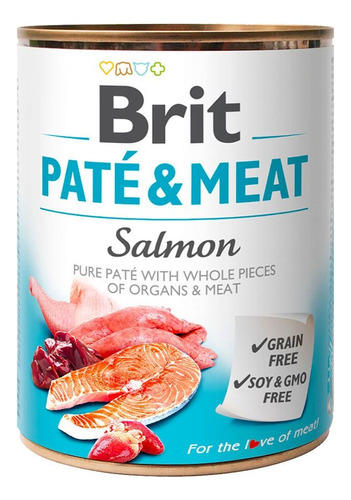 Lata Brit Care Paté And Meat Salmón 800gr. Np