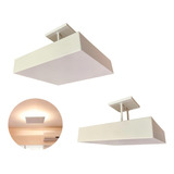 Lustre Plafon Pendente Luminária Luz Indireta 40x40 Cor Branco 110v/220v