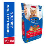 Ração Cat Chow Para Gatos Adultos Sabor Carne 10,1kg