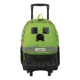 Mochila Minecraft Creeper Rodas Infantil G Sestini Dom