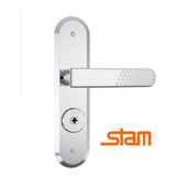 Fechadura Stam 1800/21 Tetra Externa Larga Espelho Inox