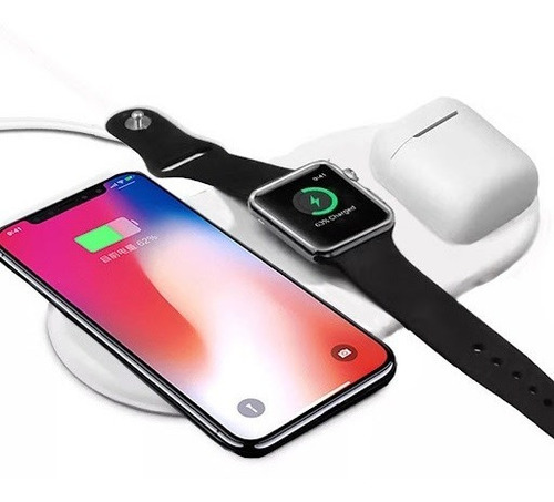 Base 3en1 Airpower Para iPhone/ Watch/ AirPods Carga Rápida 