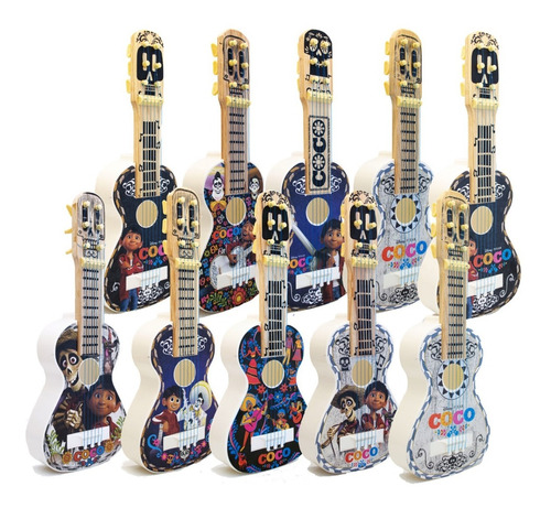 Guitarra Para Niños De Juguete Plástico Y Madera 10pack