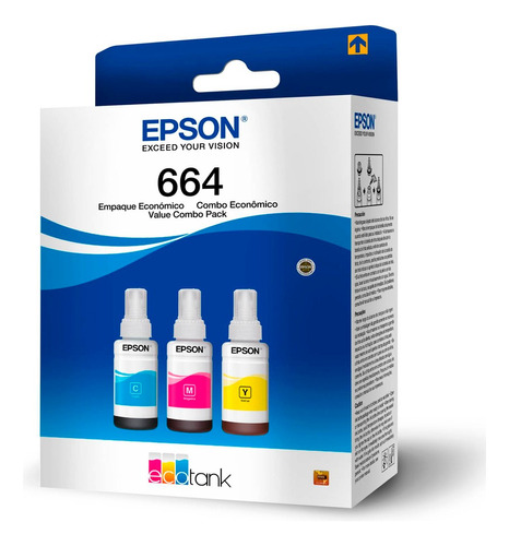 Pack 3 Colores Tintas Epson T664 Cmy | L110, L365, L565