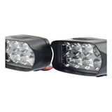 2 Moto Impermeable 6500k 8 Leds Faros Auxiliares Duales Luz