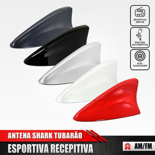 Antena Esportiva Shark Receptiva Fiat 500 Uno 147 Argo Brava