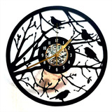 Reloj De Pared Calado Diseño Aves Pajaros Arbol Ramas 30cm