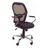 Silla Sillon  Oficina Escritorio Cromado Diseño Respaldo Red