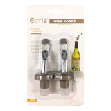 Set 2 Tapones Selladores Hermeticos Silicon Botellas 10067