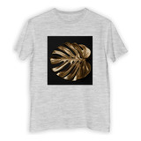 Remera Hombre Oro Hojas De Adan Monstera Plantas Deco M3