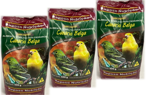 Ração Canário Belga 500gr Raposo Nutricao Un03c