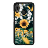 Funda Protector Para Huawei Flores Girasoles Mujer Moda 