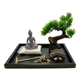 Jardim Zen Buda Meditação Ponte Peixe Árvore Bonsai Decor