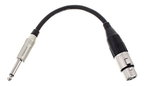 Cable Amphenol Microfono Xlr H A Plug Mono 6 Mts Profesional