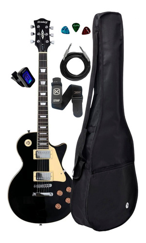 Guitarra Strinberg Les Paul Lps230 Bk + Kit Capa Cabo Full