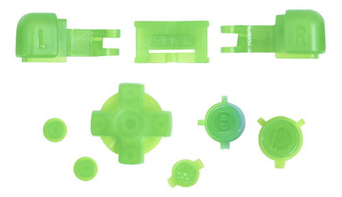 Botones Color Verde Transparente Para Game Boy Advance Sp