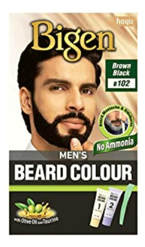 Bigen B102 Coloración Para Barba Y Bigote, Negro Natural