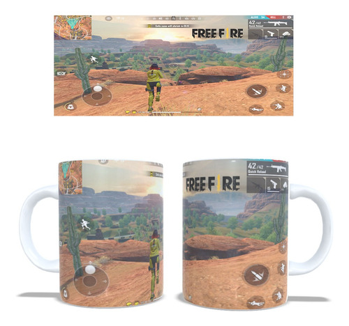 Caneca Personalizada Free Fire Na Mira Porcelana Xícara