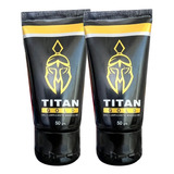 Sexram Titan Gold En Gel Pack 2 Lubricante Masculino Retarda Y Agranda De 50ml