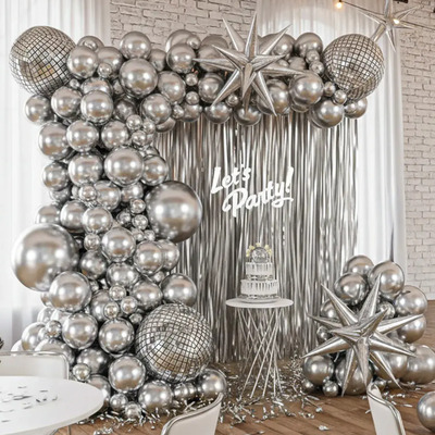 Jowryer Kit 112pzs Globos Metal Disco Cumpleaños Decoracion graduación,Día del Niño Fiesta | Meses sin interés