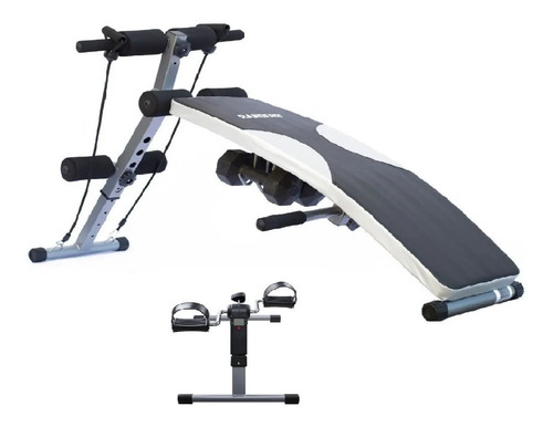 Banco Arg-207 Abdominal + Mini Bike Plegable Mundo Gym