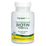 Biotina 10000mcg 90 Tabs - Natures Plus