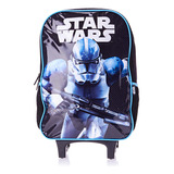 Mochila Escolar De Rodinhas Infantil Para Meninos Star Wars Luxcel