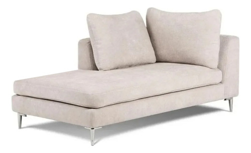 Sillon Sofa Divan Premium Placa Soft En Lino Patas Cromadas