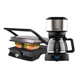 Kit Grill Inox E Cafeteira Day Light Programável Oster 220v