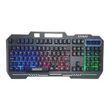 Teclado Iluminado Gamer Semi Mecânico Base Metal Celular Cor De Teclado Preto Idioma Português Brasil