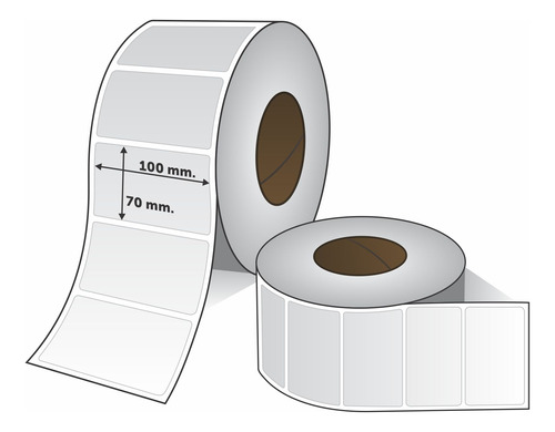 Rollos Etiquetas Papel Termico Autoad 100x70 X 2000 U