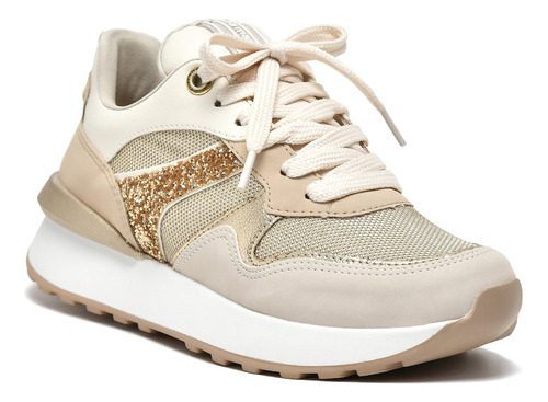 Tênis Feminino Sneaker Via Marte Jogging Maxi Glitter 12205