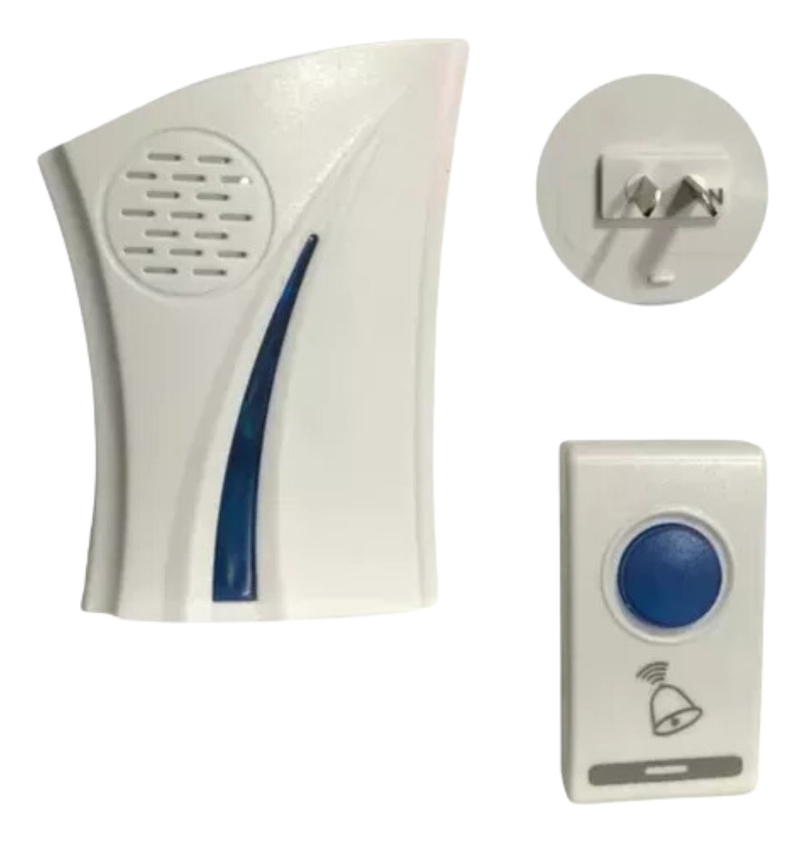 TIMBRE INALAMBRICO ENCHUFE 2P 1 PULSADOR - ABRASOL