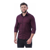 Camisa Masc Amil Social M/l Com Elastano E Algodão Luxo 1811