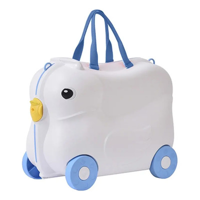 Maleta Viaje Montable Equipaje Infantil Con Ruedas Pollito Blanco Pollito