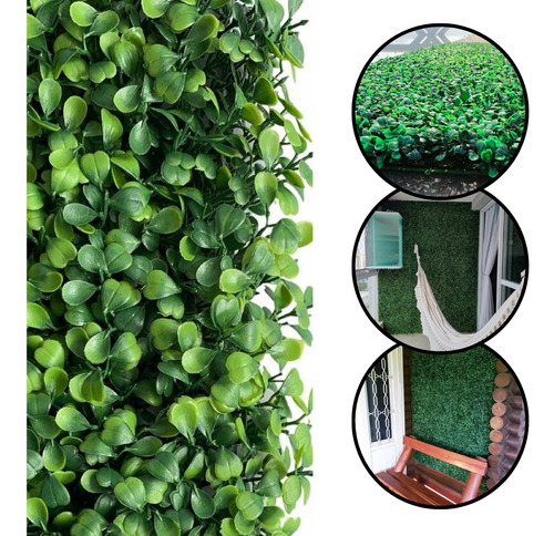 Placa Grama Vertical Jardim Artificial Parede Kit 10 Paineis